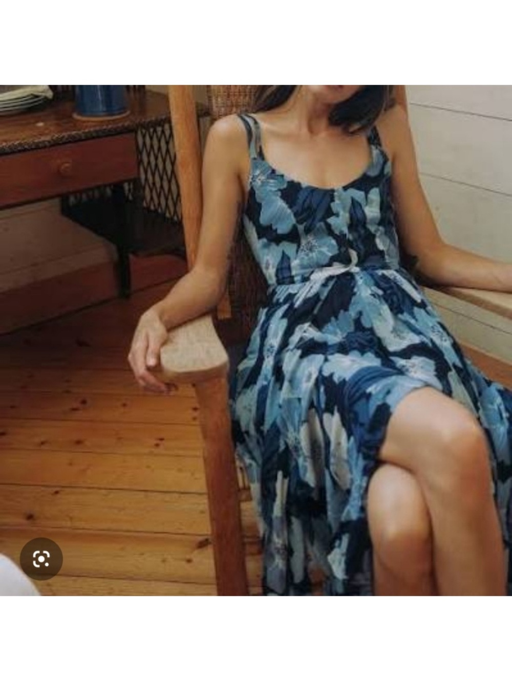 NWT Christy Dawn The Nicks Dress Hibiscus Blue M